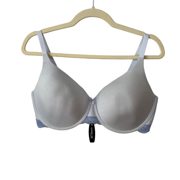 NWT Adore Me 38DDD Light Blue Lace Full Coverage Bra Adjustable Straps - Picture 1 of 7